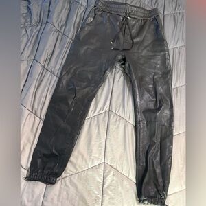 Amiri Leather joggers